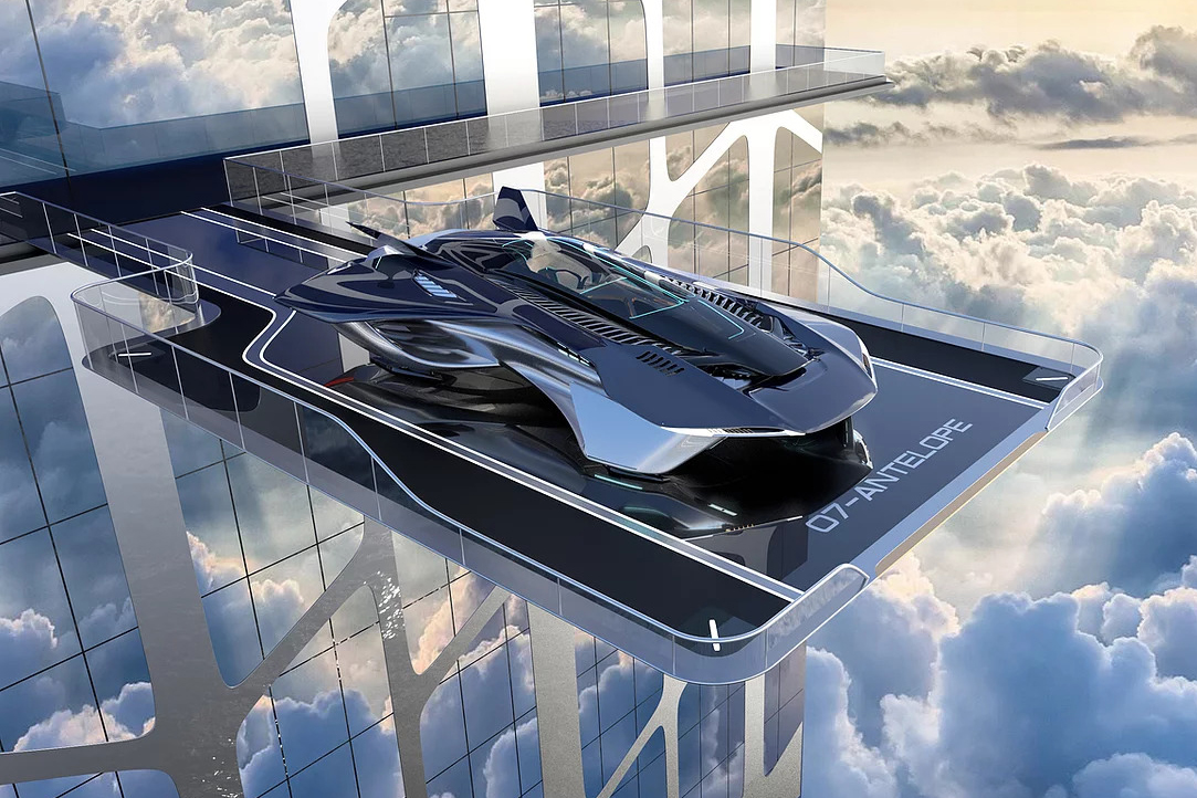 Antleope eVTOL on a sky dock Antleope eVTOL on a sky dock